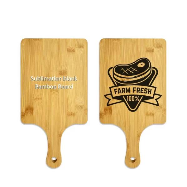 Sublimation Printing Bamboo Wood Pizza Tray Wood Steak Serving Plate