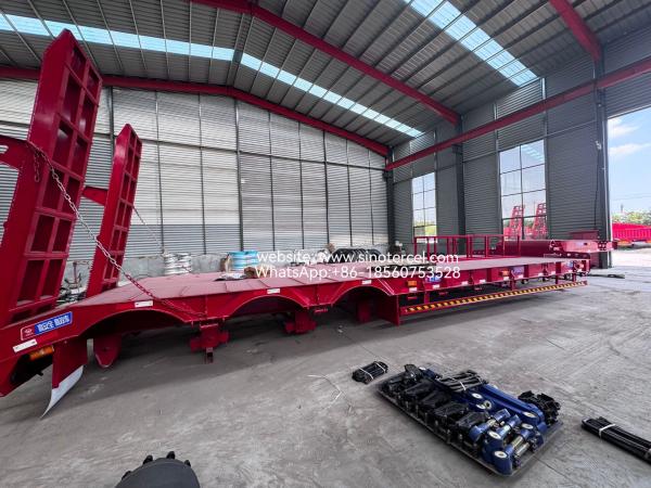 60 Ton Semi Lowbed Trailer with Hydraulic Adjusting Platform