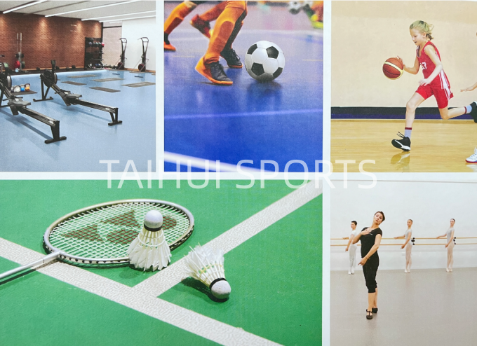 Eco-Friendly Anti-Slip Shock Absorption PVC Vinyl Sport Flooring for Indoor Courts