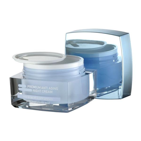 JL-JR807 Acrylic PMMA Square Cream Jar 15g 30g 50g Food Grade Safety