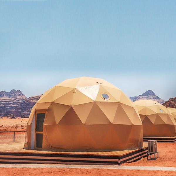 Good Ventilation Strong Steel Frame camping Dome Tent For Desert  Resorts