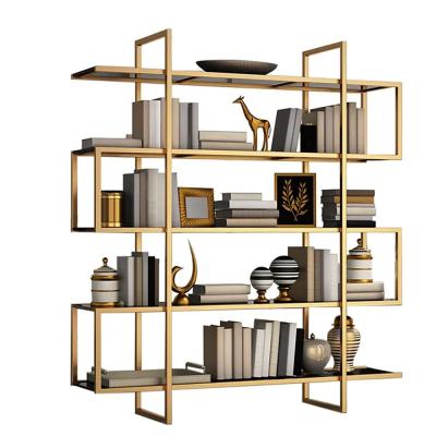 Modern Minimalist Stainless Steel Bookshelf Customisable Floor To Ceiling