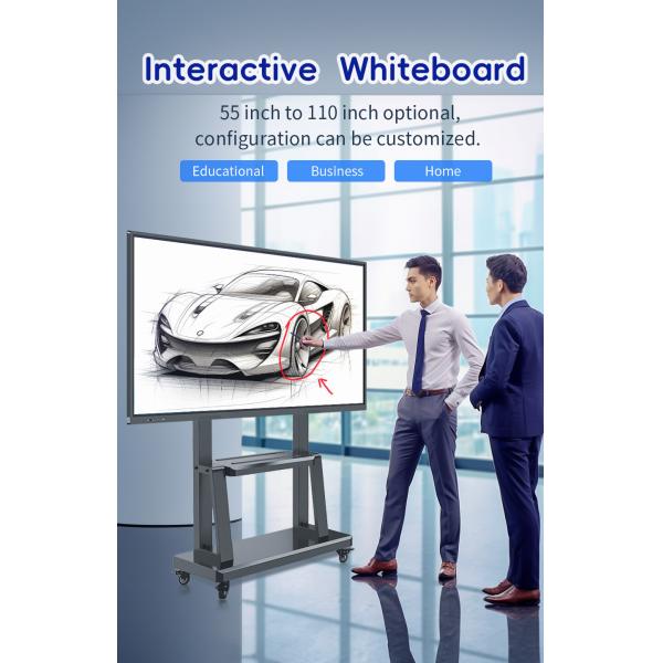 65 75 86 100 Inch Smart Interactive Whiteboard 4k All In One LCD Conference