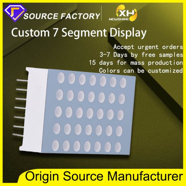 22.8x39.1mm 5x7 Round Type LED Dot Matrix Display 3mm (Ultra Bright Red/Green/Blue/RGB, Common Anode/Cathode)