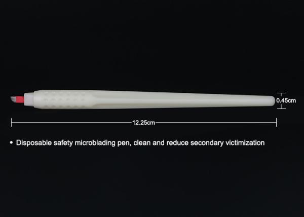 Disposable Microblading Eyebrow Pen EO Gas Sterilized Manual Tattoo Pen #7 Curve Blade