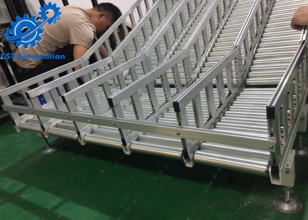 Aluminium Profile Automated Conveyor Systems , Roller Conveyor System For Desiccant Bags