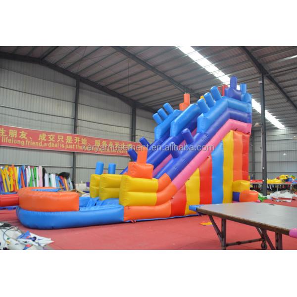2023 Customized Outdoor Inflatables PVC Colorful Building Blocks Air Jumping Slide
