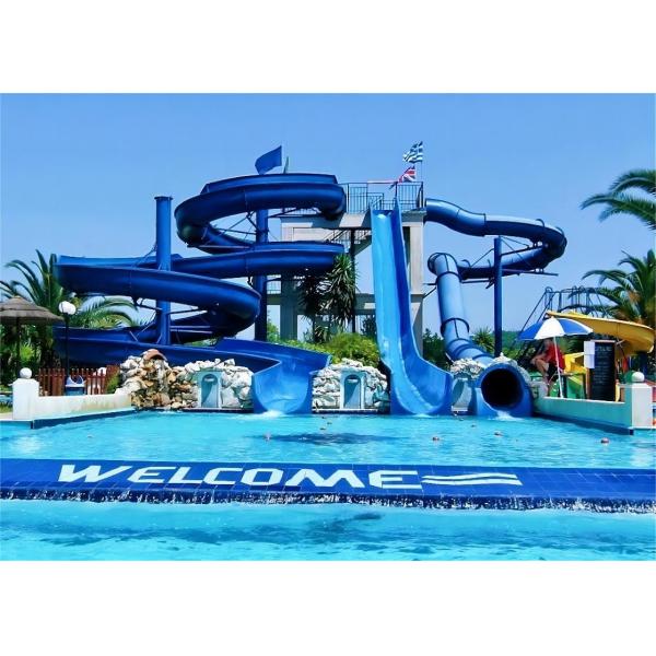OEM Водный тематический парк Оборудование Бассейн Поездки Горячее оцинкованное стальное стекловолоконное горки