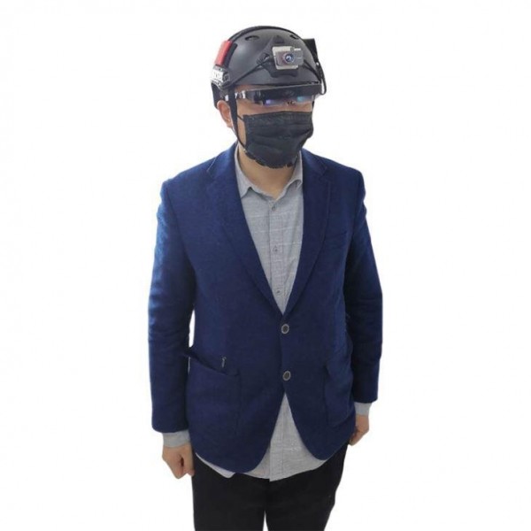 Automatic Smart Interactive Helmet Medical Thermometer High Precision