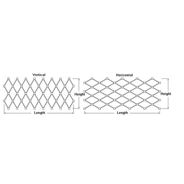 Ferrule Diamond Stainless Steel Wire Rope Mesh Netting for Balustrade