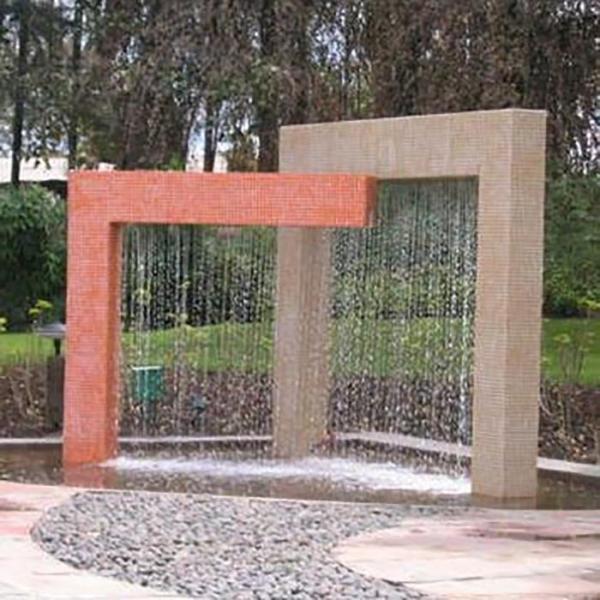 Jardim Casa Decoração Corten aço fonte de água elétrica Para arquitetos paisagistas