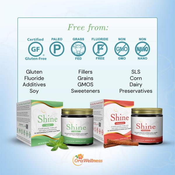 Remineralizing Tooth Powder With Hydroxyapatite , Fluoride Free Tooth Repair Powder