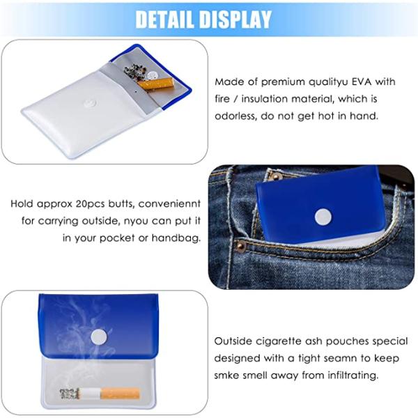 Компакт мешка золы сигареты PVC Ashtray кармана ЕВА OEM портативный придает огнестойкость непахучему