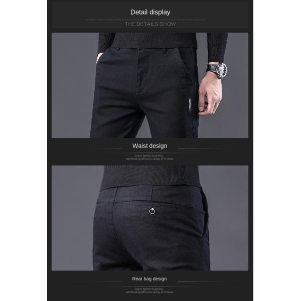 None Printing Methods Men's Casual Pants Elastic Cotton Suit Pants for Men's Clothing