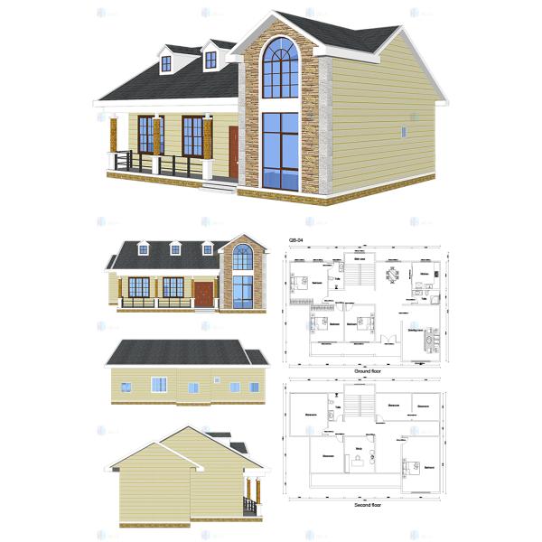 Luxury Villa - (QB04) 2 Floor Popular Prefab Luxury Villa Houses Selling