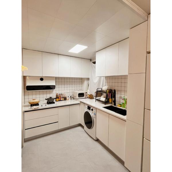 Elegant PVC Melamine Modular MDF Board Kitchen Cabinet Factory For Home