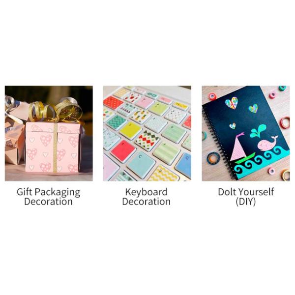 Waterproof Adhesive 50mm Solid Color Washi Tape For Kids