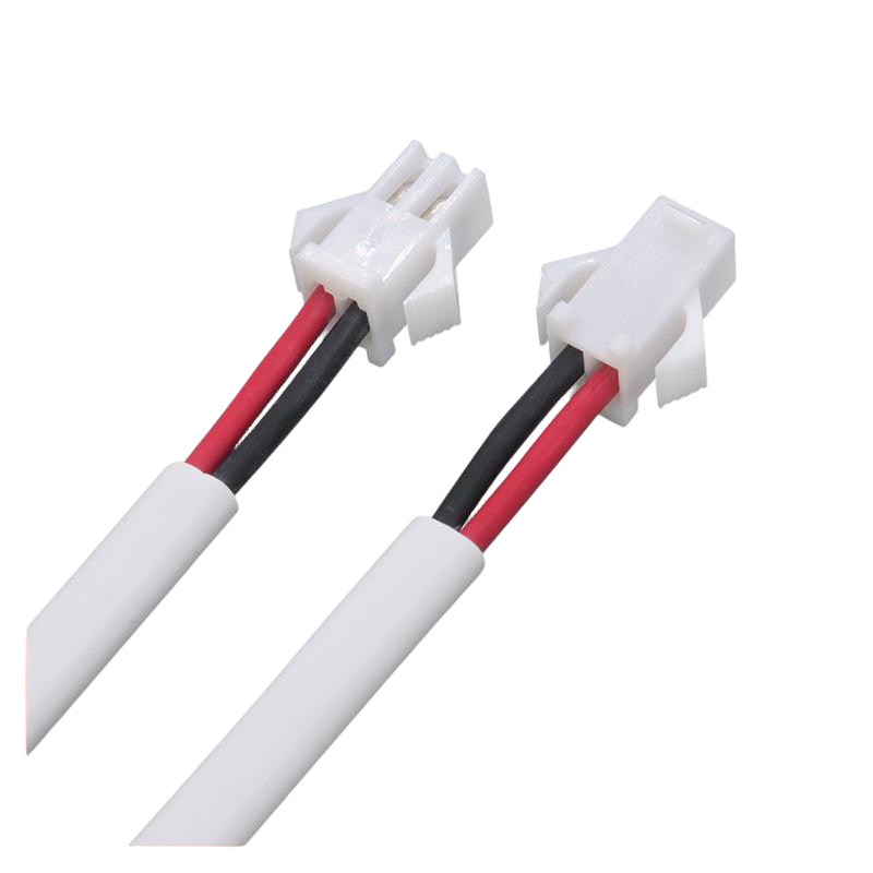 Long Term Supplier Wiring Harness | SM2.54‑2P Male Connector Wire Harness, 2‑Pin Red Black Cable with White Outer Sheath, Pre‑Tinned Ends for LED Light | UL Certified Factory