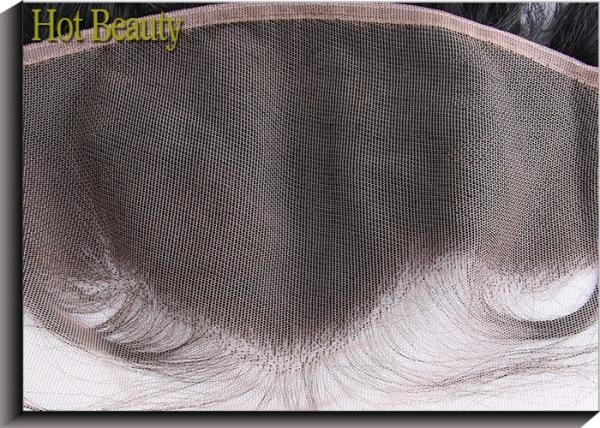 Natural Black Top Closure Straight Hair Ear to Ear Lace Frontal Human Hair Material