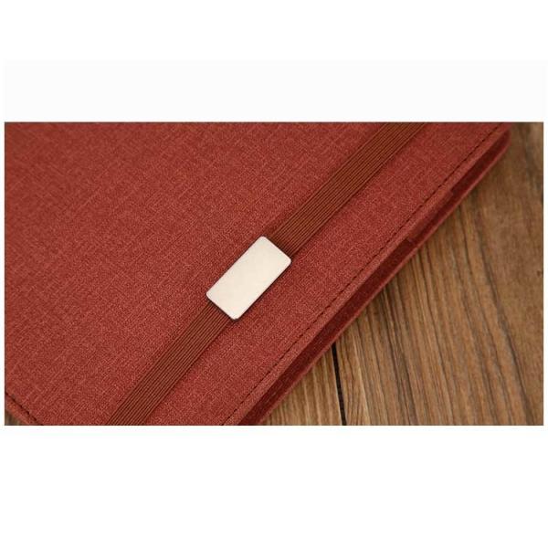 Кожаная беспроводная поручая тетрадь A5 с построенный в банке силы Recyclable