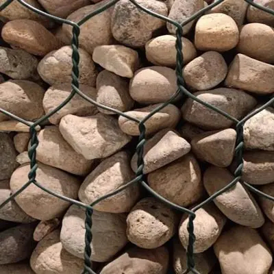 Шестиугольная цинковая пейзажная каменная клетка 200x100x50 сварная габионная корзина