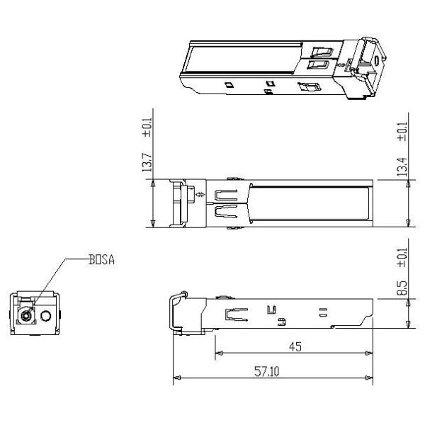 Optic Transceiver Epon Olt Sfp Module Huawei 1.25G PX20+ 20KM Compatible With HSGQ