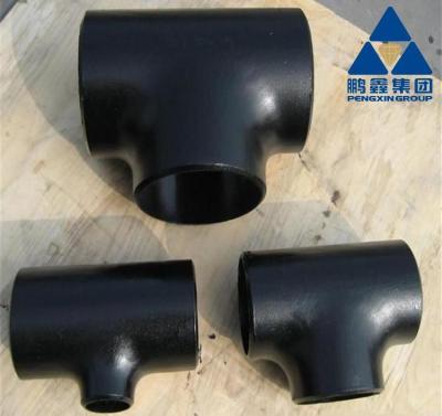 A 860 WPHY52  10x6 SCH 40 Unequal Pipe Tee Fittings Black Coating BW ASME B16.9