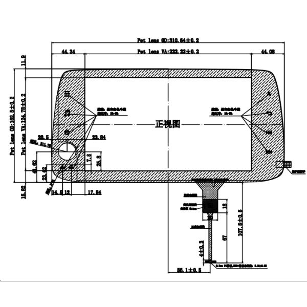 10.1inch Fast Response 5 Point Capacitive Touch Screen , Durable Cypress Touch Screen Digital Signage High Precision