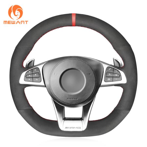 Mercedes-Benz A45 AMG C43 C63 CLA C45 CLS AMG 2015-2018 Soft Suede Steering Wheel Cover