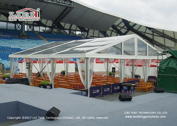 Aluminum Clear Span 10x15m Transparent Clear Top and Sidewalls Outdoor Event Tents for 500 People