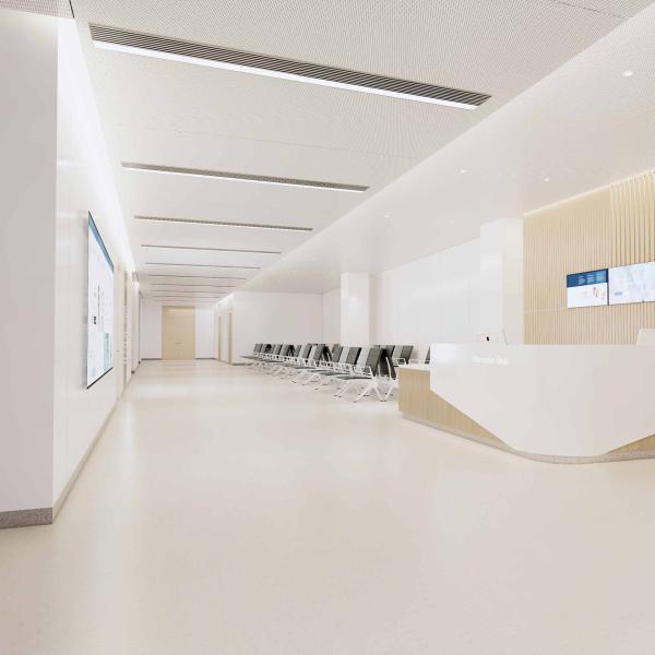 Hospital Grade Homogeneous Vinyl Floor Sheet Antibacterial Slip Resistant