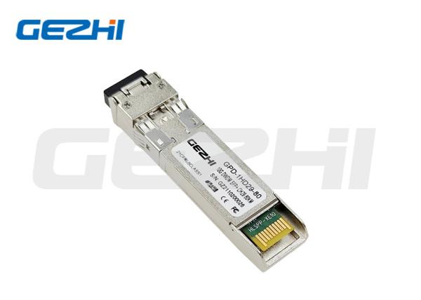 10GBASE SFP+ DWDM émetteur-récepteur optique à multiplexage par division de longueur d'onde dense 100% compatible