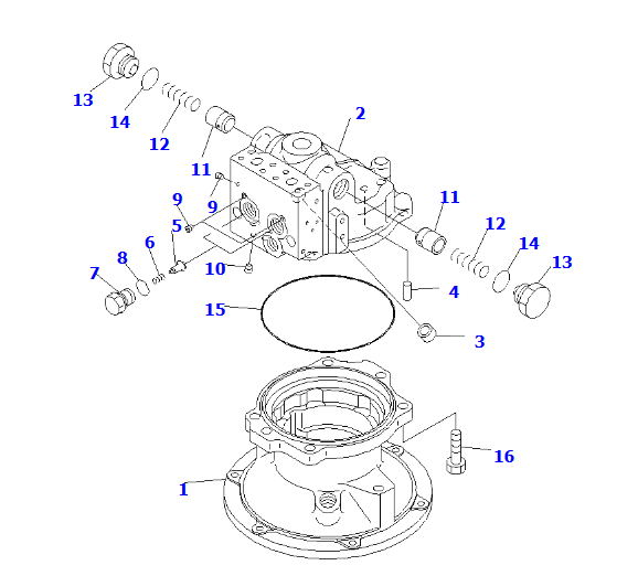 YOONGSHING Excavator Swing MOTOR ASSEMBLY Parts for Komatsu PC210-8 PC200-8 case Housing Brake Pad Steel Disc Friction Plate