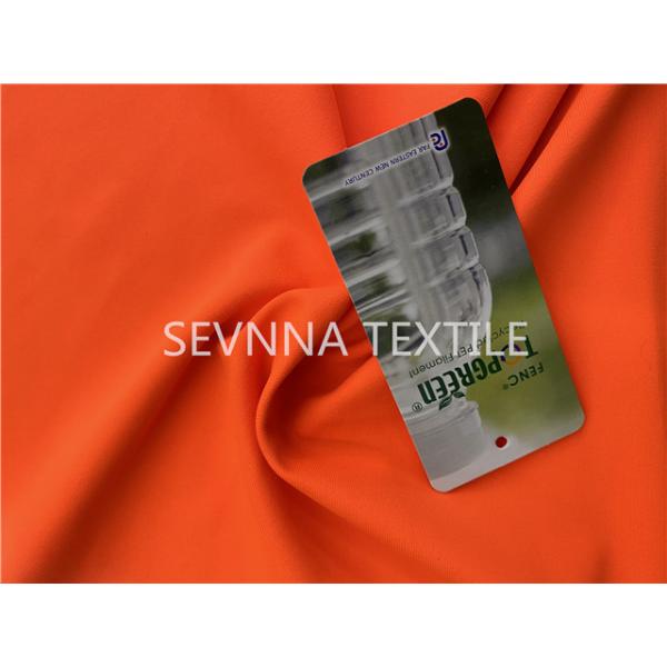 UV Protection Recycled Swimwear Fabric Spandex 4 Way Stretch Free Cut Orange