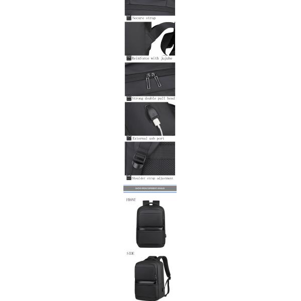 Waterproof Oxford Business Work Laptop Backpack Anti Theft USB Charging Custom Logo