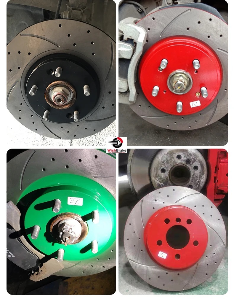 Brake Disc supplier Wholesale drilled and slotted front Brake Disc For Audi Noiseless Resolve Brake Shaking Good Heat Dissipation Auto Parts Car Brake Discs Automotive BRAKE ROTOR