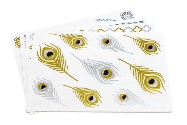 Jewelry metallic temporary tattoo