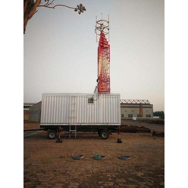 Heavy Duty Telescopic Tower with Vertical Deviation Less Than One Per Thousand Offering Performance for Communication and Lighting Tasks