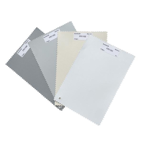Fire Flame Retardant Roller Blinds Fabric Polyester Plain Blackout Roller Blind Fireproof Fabric For Office
