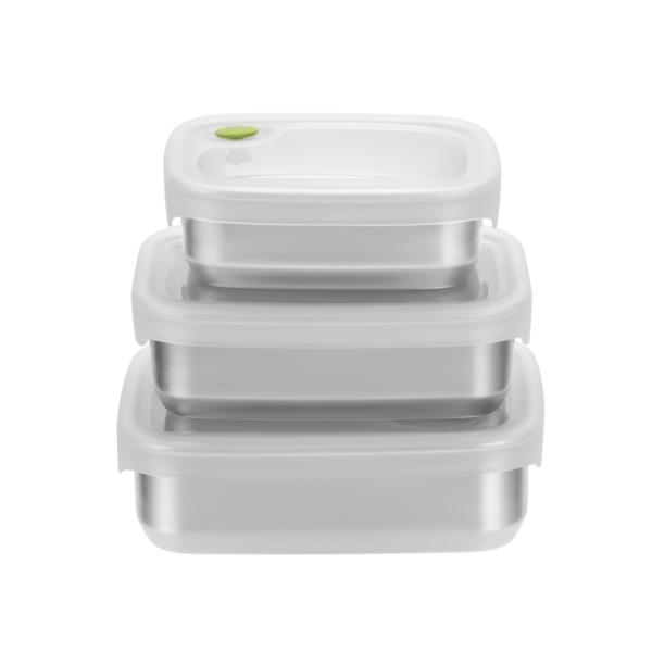 IKOO Stainless Steel Food Storage Container with Silicone Lid