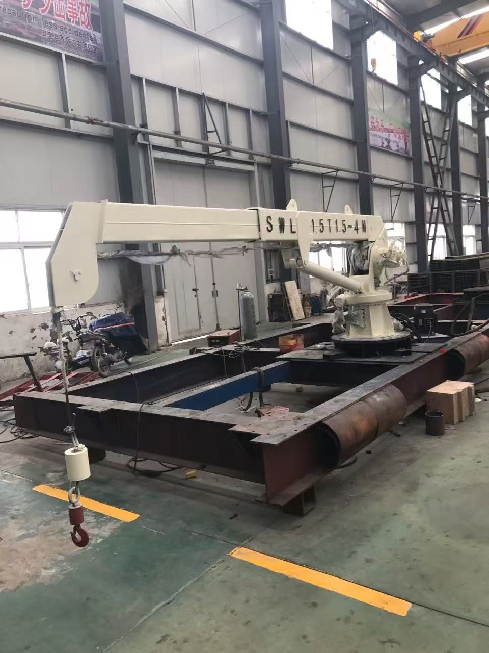 5Ton 7ton 10ton Telescopic Boom Marine Hydraulic Boat Mounted Marine Fixed 360° Slewing Deck Crane