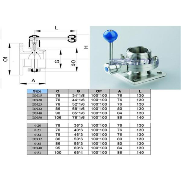 Industrial Stainless Steel Butterfly Valves For Production Line Simple Structure