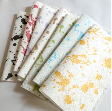 Papier de Fenghua en relief à l'encre de couleur pour emballage floral