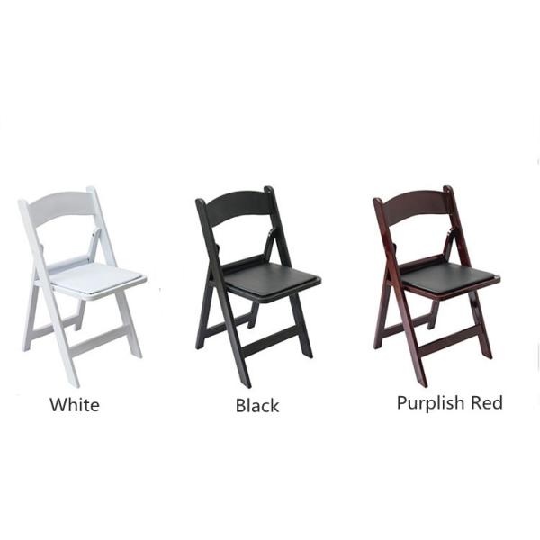 Padded Plastic Resin White Wimbledon Folding Chair for Outdoor Events and Weddings