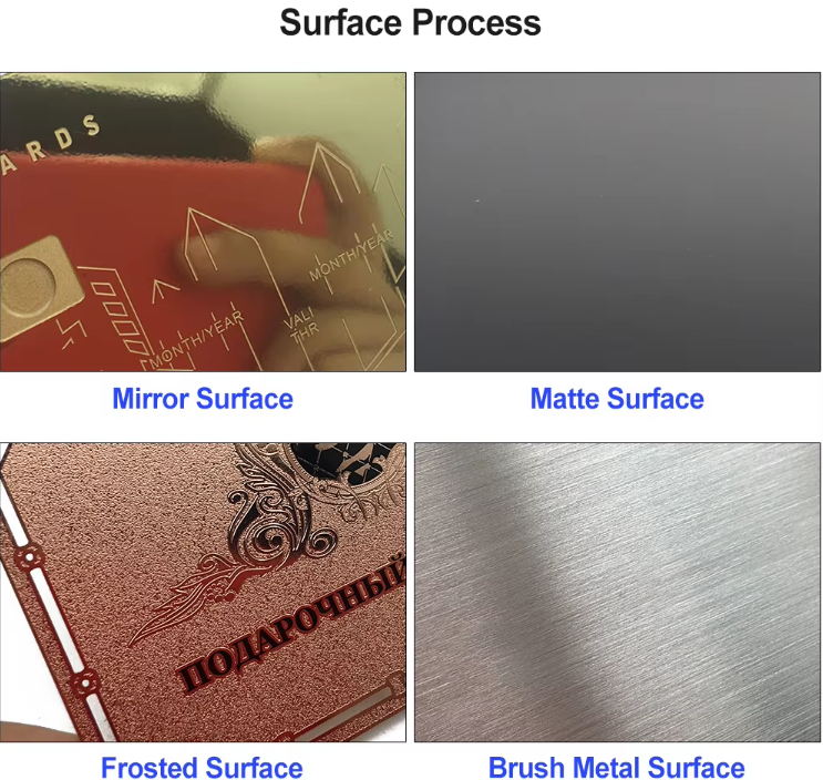 Custom Metal Mirror NFC Business Card Personalized Custom Luxury Stainless Silver Digital Smart Contact OEM Manufacture