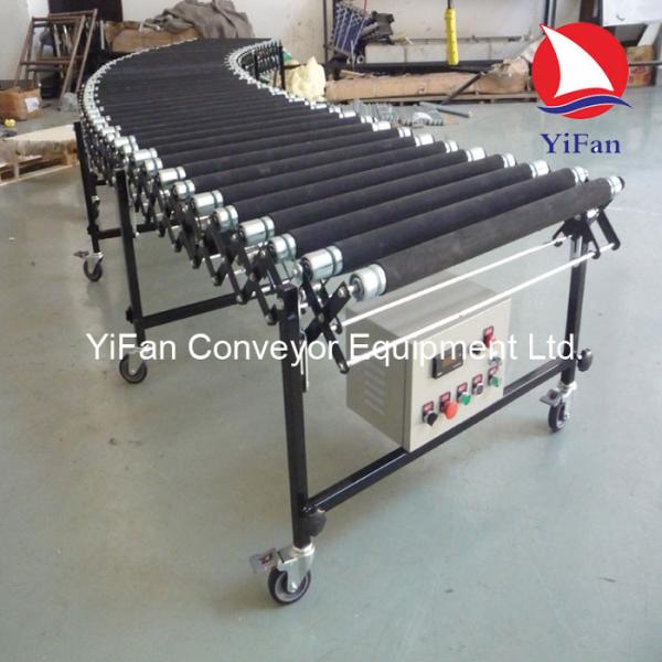 Flexible Expandable Motorized Rubber Coated Roller Conveyor,Loading Unloading Conveyor