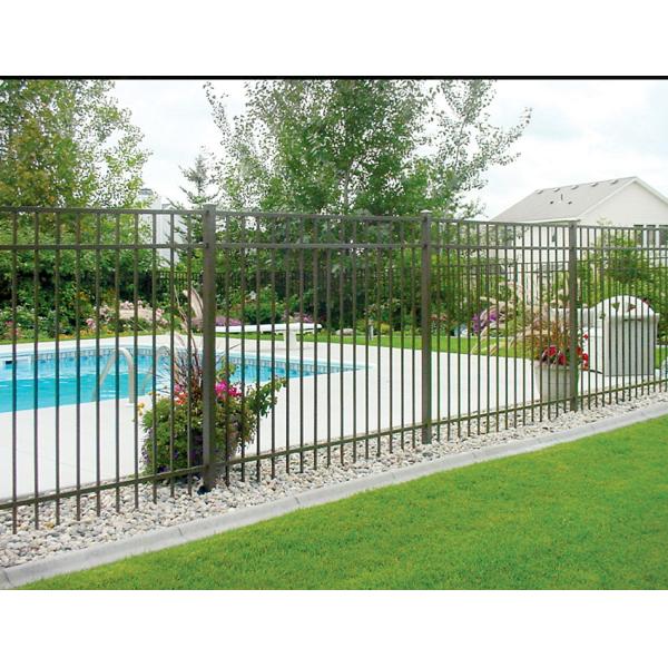 3mm Thickness 8foot Width Steel Tubular Fencing For Swimming Pool Security