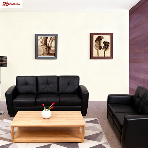 Sectional Tufted Genuine Cowhide Leather Sofa Furniture Wear Resistant