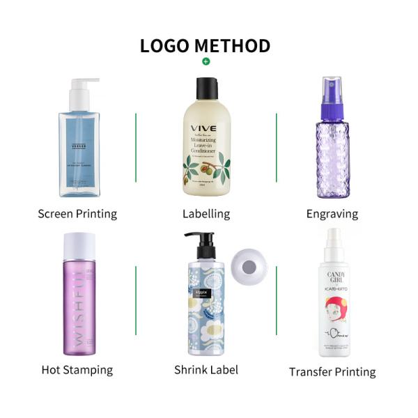 Бутылки 250ML 500ML круглого плеча ясные пластиковые косметические для очищая воды