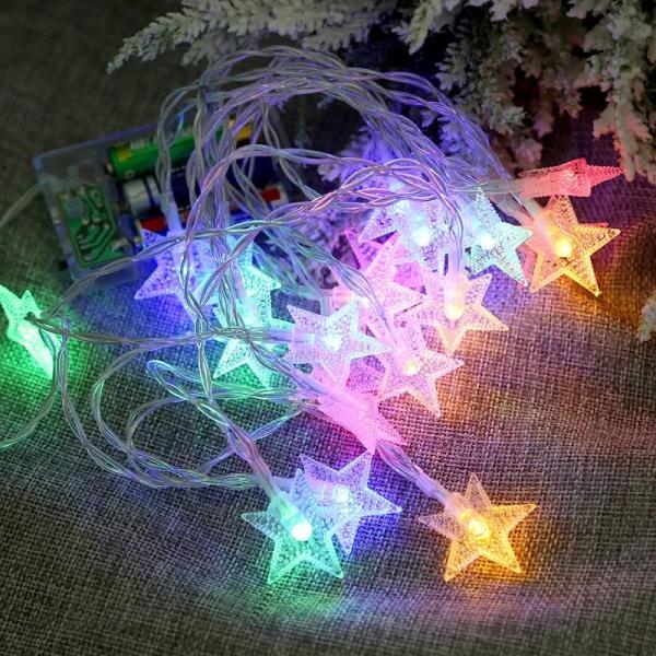 LED Star Fairy Lights Garland Curtain Lamp Remote Control USB String Wedding Decoration Lights Window Christmas Decorations